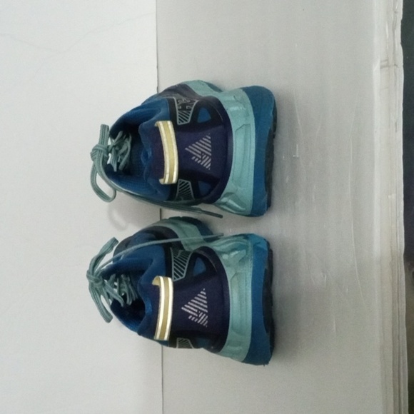 Hoka Stinson One One ATR 5 Running Shoes size 8.5 Navy Turquoise Aqua Preowned - Picture 4 of 16